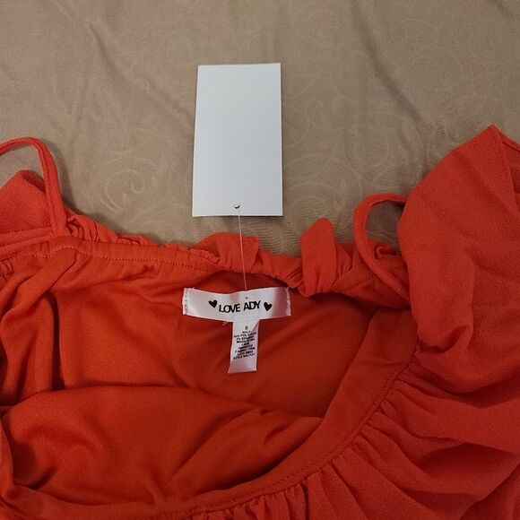 𝅺love..ady-ruffled Cold Shoulder Midi Dress -Size-S - Picture 5 of 8